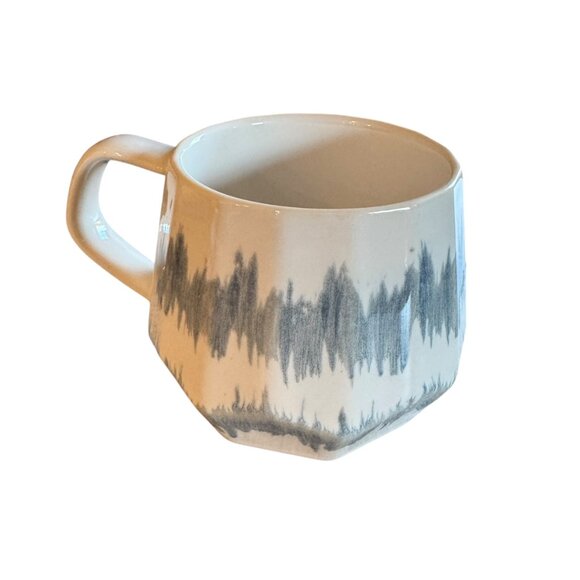 Homvare Porcelain Mugs Set Of 2 Cream Blue Gray Glaze 10 oz EUC - Picture 8 of 14